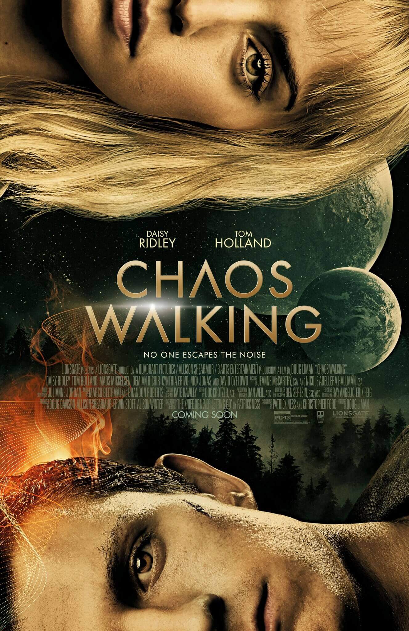 Confira o pôster de Chaos Walking, filme com Tom Holland e Daisy Ridley