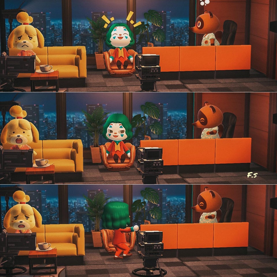 Animal Crossing: Jogador recria a cena icônica do talk show em 'Coringa'