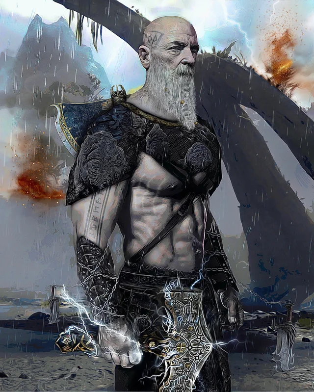 Arte de fã de God of War imagina o velho Kratos; confira