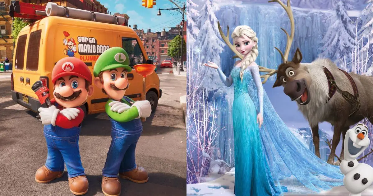 Super Mario Bros. O Filme bate recorde de bilheteria de Frozen 2