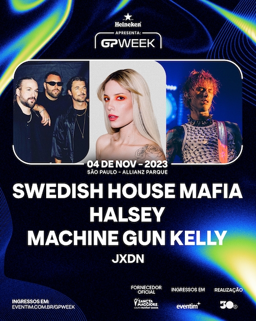 GPWeek libera line-up com Halsey, Machine Gun Kelly e Swedish House Mafia - legadoplus